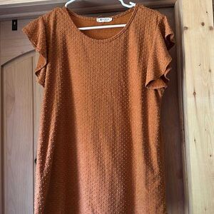 Orange Short Sleeve Top